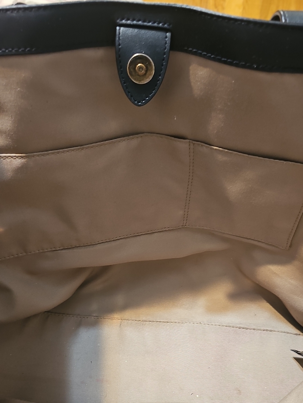 Ralph Lauren Guilford Tote Bag Black And Taupe - Picture 11 of 11